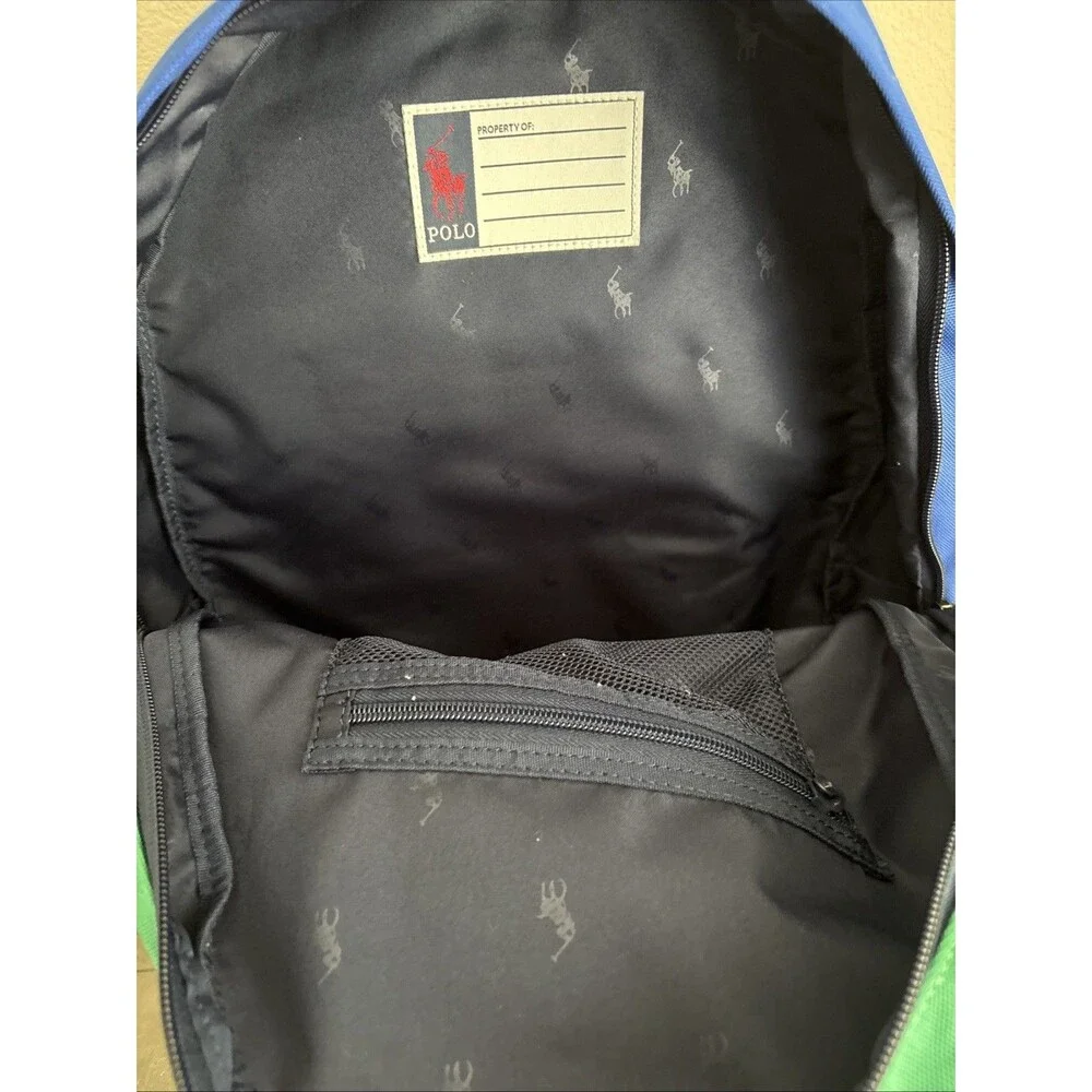 Polo Ralph Lauren Colorblock Multi-Color Backpack Bag Navy/Multicolor